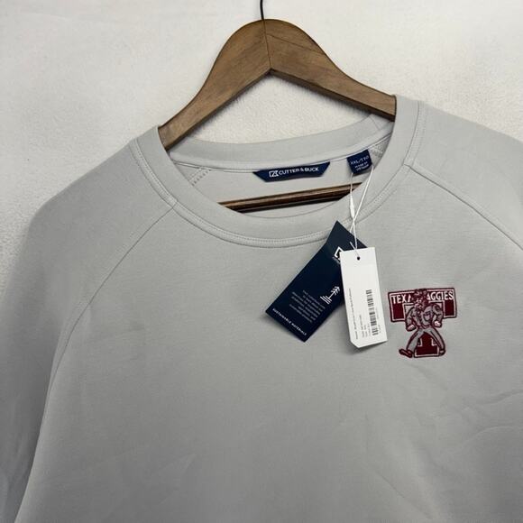 Texas A&M Sweatshirt Men's 2XL Gray Aggies Embroidered Crewneck Retro Logo NEW - Picture 1 of 8